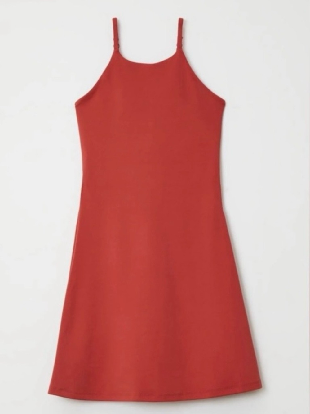 Girlfriend Collective Naomi Rust Red Pickleball Dress Built in Bra&Shorts Size S